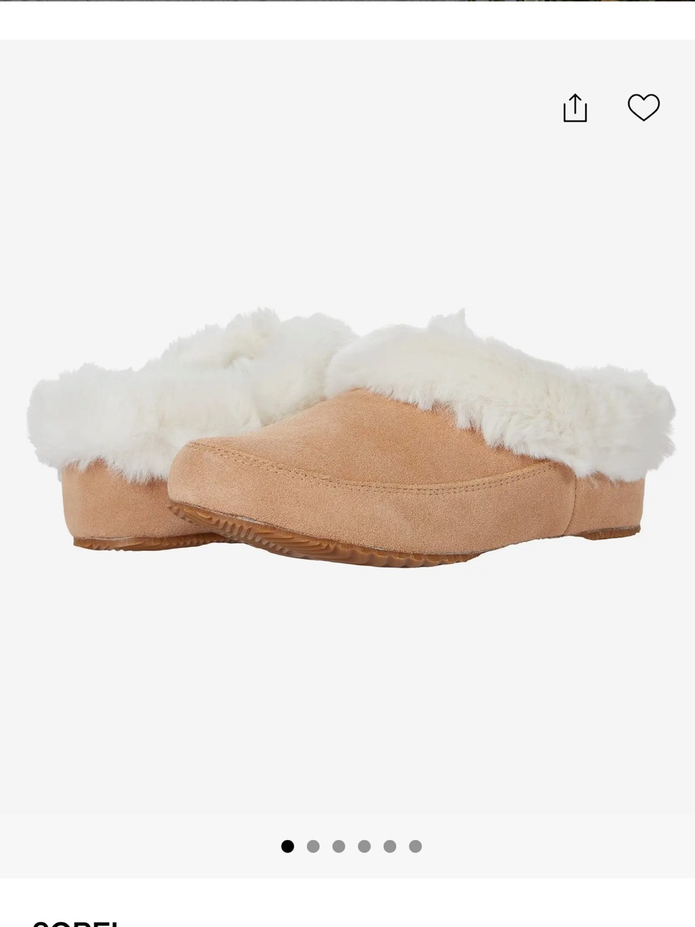 SOREL Go Coffee Run Faux Fur Slipper slippers suede Tawny Buff Natural 11 NWT